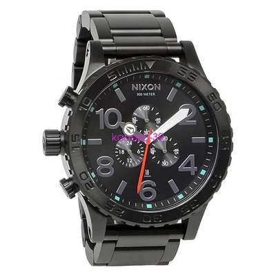 Nuevo Reloj Nixon A083-2790 51-30 CHRONO TODO NEGRO Plata LUM A0832790 Foto 1 de 4