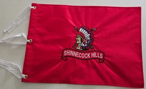 Shinnecock Hills Golf Club Embroidered Golf Pin Flag Red Indian - Picture 1 of 5