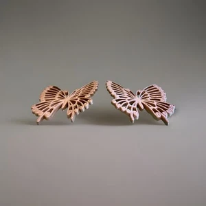 HODA Butterfly Wall Art 5720 Brown Color Circa 1981 Six Inches In Size  X Two - Picture 1 of 9