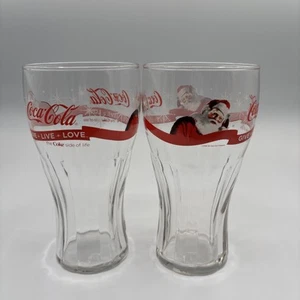 Vintage CocaColaGive Live Love Christmas Glass 20 oz 2008 The Coke Side Of Life - Picture 1 of 7