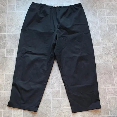 Pantalones Cortos Eileen Fisher Negros Talla 1x Cremallera Lateral Cintura Elástica Foto 1 de 4