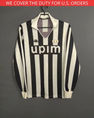 Camiseta Juventus 1989 1991 Home MEDIANA Manga Larga Camisa Kappa ig93 Foto 1 de 4