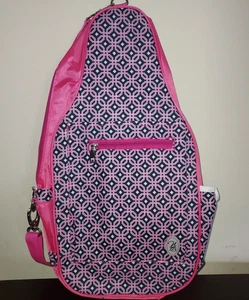 NTB  Women's  Pickleball Bag Sling Strap Navy & Pink Knot - Picture 1 of 6