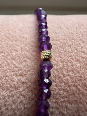 Armband aus  Amethyst Beads mit 925 Silber Verschluss - Bild 1 von 4