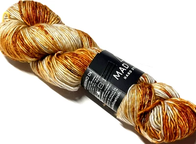 HILO ROJO ZORRO NARANJA+CREMA 4 OZ MADEJA 225yd Madelinetosh MAD TOSH MERINO DK Sgl HD Foto 1 de 4