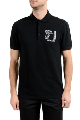 Polo manga corta con logotipo negro de Versace Collection para hombre Foto 1 de 4