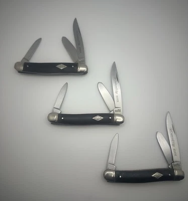 Lote De 3 Navajas De Bolsillo Imperial Diamond Edge 859DE 3 Hojas 3 1/4" Stockman Nuevo De Lote Antiguo EE. UU. Foto 1 de 4