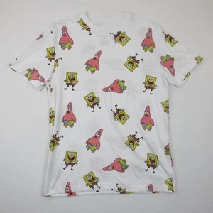 Nickelodeon Graphic Tee Herren Gr. T-Shirt SpongeBob Patrick All Over Print - Bild 1 von 5