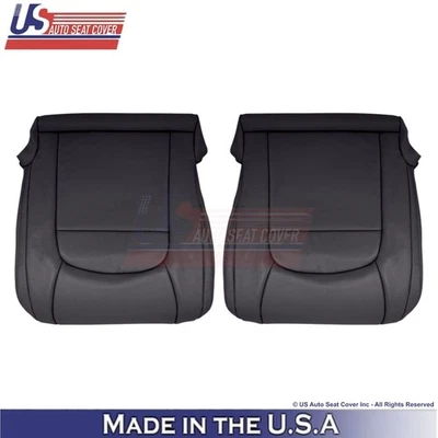 Fundas de asiento delanteras inferiores negras de cuero sintético para Toyota Land Cruiser 2008-2021 Foto 1 de 4