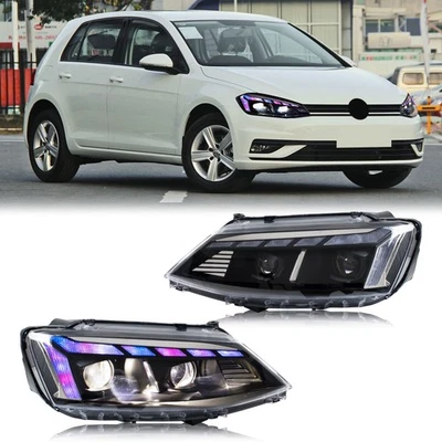 Faros LED RGB para Jetta 2011-2018 MK6 Conjunto de luces delanteras de señal dinámica Foto 1 de 4