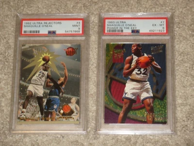 Shaquille O'Neal 1992 1993 Fleer Ultra Power In the Key Rejectors PSA 6 9 LOT - image 1 of 2