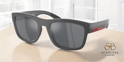 Gafas de sol para hombre PRADA LINEA ROSSA PS 01ZS UFK5L0 gris goma gris espejo 56 mm Foto 1 de 2
