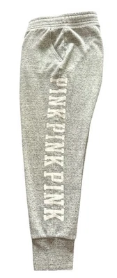 🤍🩶Victoria’s Secret ROSA Logo Jogger Pantalones deportivos Bolsillos-Gris-Talla L Foto 1 de 4