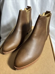 NISOLO Everyday Classic Chelsea Ankle BOOTS Size 7.5 Brown Leather New NIB - Picture 1 of 10