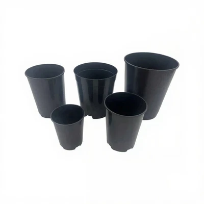 Deep Rose Pots 1, 2, 3, 4, 7 Litre Plant Flower Pot Tall Root Black Strong - Image 1 of 4