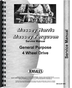 Manual de servicio de tractor Massey Harris GP MH-S-GP 4X4 - Imagen 1 de 1