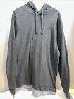 Abercrombie & Fitch Muscle Hoodie Mens Large Gray Stripe Lightweight
