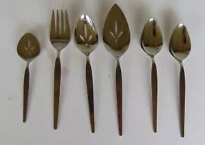Oneida Community Satinique älteres 6er Set Servierstücke Edelstahlbesteck - Bild 1 von 4