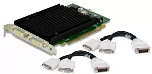 Nvidia QUADRO NVS 440 256MB Pcie X16 GDDR3 Two DMS-59 390423-001+2x Cable DVI - Picture 1 of 3