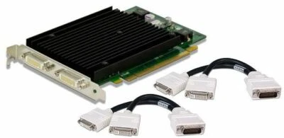 Nvidia QUADRO NVS 440 256MB Pcie X16 GDDR3 Two DMS-59 390423-001+2x Cable DVI - Image 1 of 3