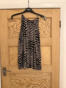 Zebra animal print halter top, new with tags, H&M size large, fit 16 - Picture 1 of 5