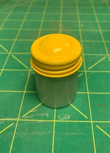 Vintage 35mm aluminum film canister unbranded W/ metal yellow top - Picture 1 of 4