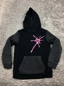Nike Hoodie Boys Size Large Black Pink Pull Over Gray Cotton - Picture 1 of 12