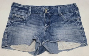 Amethyst Juniors Size 9 (32x2.5) Denim Blue Jean Shorts Cut-Off Shorts - Picture 1 of 5