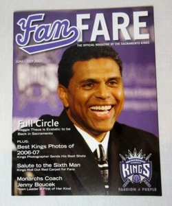 2007 Sacramento Kings Basketball FanFare Gameday Magazine Theus Boucek Artest - Foto 1 di 5