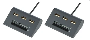 Lot of 2 Onn Multi-Port 3x USB Hub  SD, microSD,Com-Flash Card Reader - Picture 1 of 1