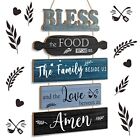 Bless The Food Before Us Sign Farmhouse Kitchen Wall Decor Rustic Dining Room...