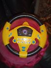 NICE KIDS COPILOT SIMULATED STEERING WHEEL DRIVER TOY,SOUNDS,ABOUT8" DIA.NEW