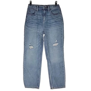 Old Navy Boy's Straight Leg Jeans Size 12 Light Wash Blue Denim 23X24 - Picture 1 of 10
