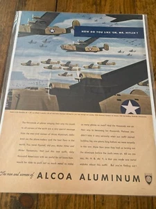 Alcoa de colección 1943 aluminio ¿Cómo te gustan el señor Hitler anuncio de la Segunda Guerra Mundial - Imagen 1 de 1