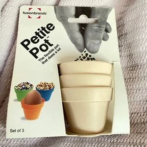 Pot Shaped Silicone Baking Cups Plant Pots 3 Count Beige - Picture 1 of 2