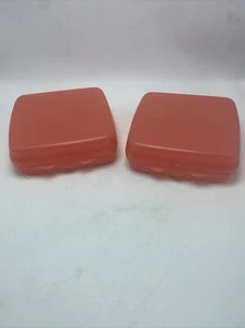 Tupperware Sandwich Keeper Container #8203 A Orange Hot Pepper New Set Of 2 - Picture 1 of 12