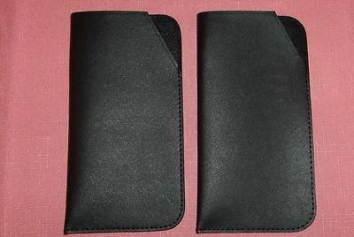 Estuches para gafas de sol de vinilo acolchados de dos lados suaves negros 6,25" X 3,25" 001 Foto 1 de 2