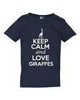 Keep Calm And Love Girafes amoureux des animaux Afrique drôle tout-petit t-shirt enfants