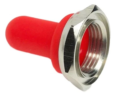 PILOTLIGHTS.NET TOGGLE SWITCH WATERPROOF RED RUBBER BOOT GUARD OR COVER WITH HEX NUT