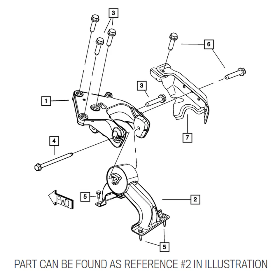 Montaje de motor trasero Mopar genuino OEM para Town & County Grand Caravan 04880603AB Foto 1 de 1