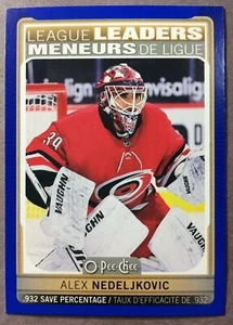 2021-22 O-Pee-Chee League Leaders Blue #587 Alex Nedeljkovic Carolina Hurricanes - Picture 1 of 1