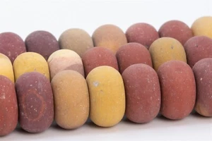 10x6MM Natural Matte Multicolor Mookaite Beads AAA Rondelle Gemstone Loose Beads - Picture 1 of 4