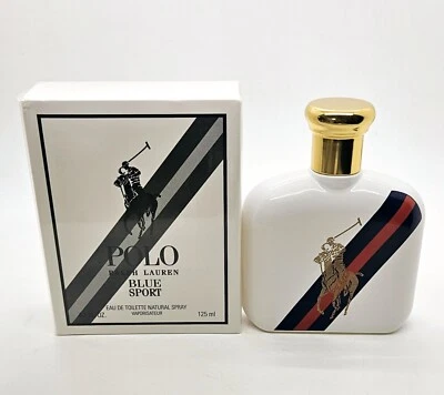 Туалетная вода-спрей мужская Ralph Lauren Polo Blue Sport 4,2 унции 125 мл КЛАССИЧЕСКАЯ ЗАПЕЧАТАННАЯ TSTR - Изображение 1 из 3