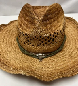 Hand-Woven Straw Hat Summer Outdoor Men Women Western Cowboy Breathable Beach - Picture 1 of 7