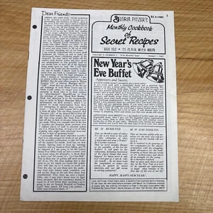 VTG Gloria Pitzer Monthly Cookbook Of Secret Recipes January 1982 - Picture 1 of 4