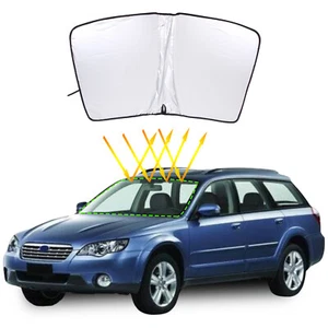 Outdoor Front Windshield Sunshade UV Block Visor Kit For Subaru Outback 2004-09 - Picture 1 of 12