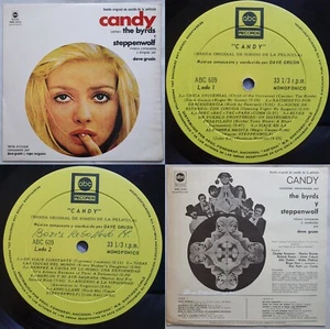 CANDY SNDTRCK THE BYRDS STEPPENWOLF DAVE GRUSIN 1969 MONO UNIQ CVR CHILEAN PRESS - Picture 1 of 18