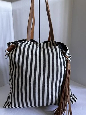 Colección Noonday Bolso de Mano Cuero Lona Bolso de Hombro Hobo Bolso Cartera Grande Usado en Excelente Condición Foto 1 de 4