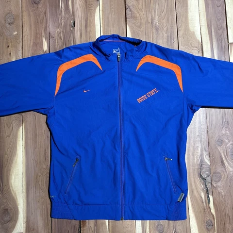 Nike team Boise State Women’s  Windbreaker - Size Large Blue/ Orange NikeFit Cover