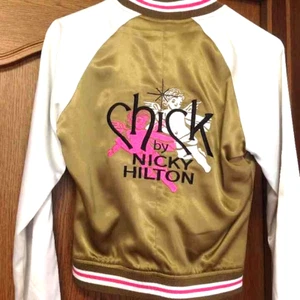 Chick by NICKY HILTON Angel Embroidered Varsity Jacket Size S Used JPN Rare - Picture 1 of 4